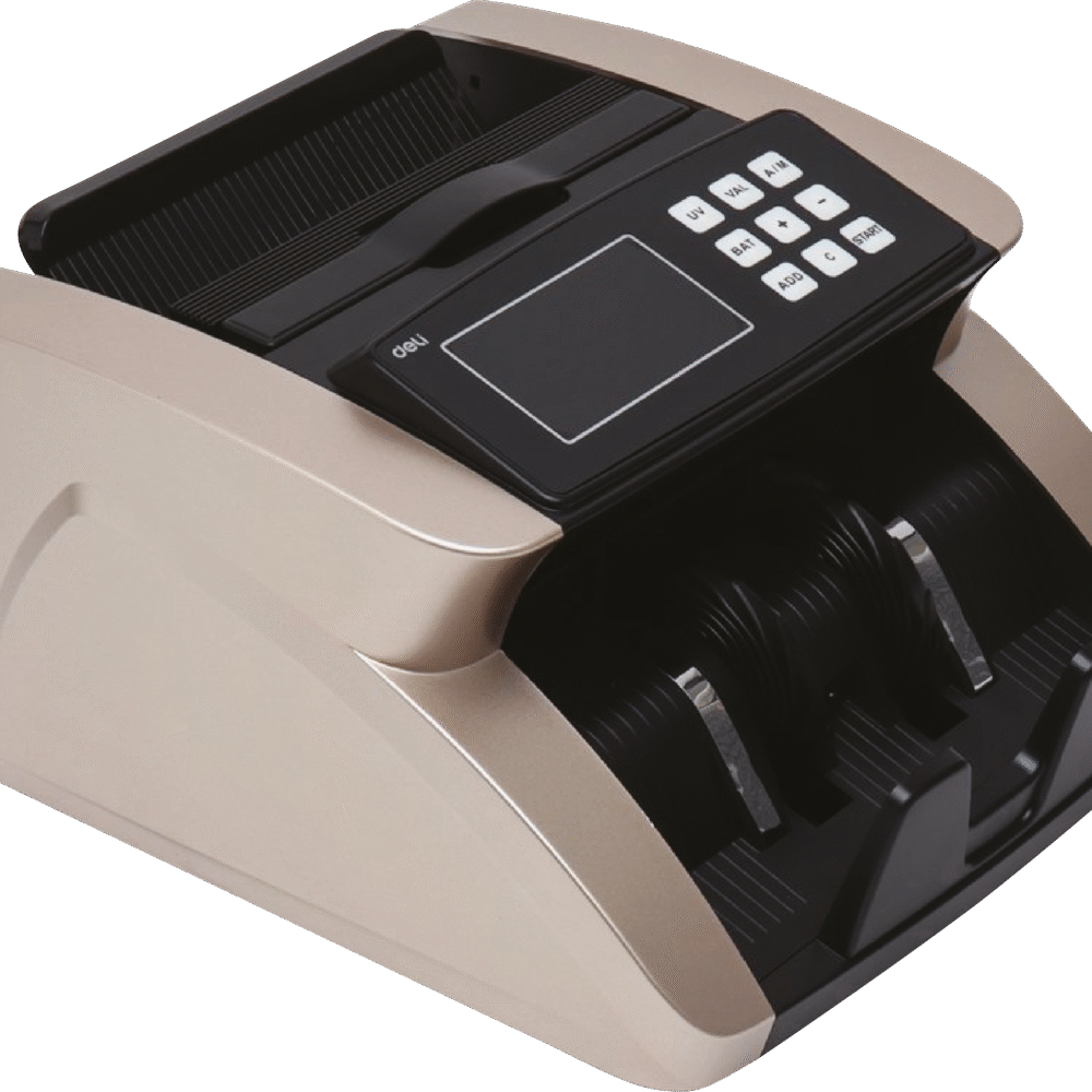 ديلي عدادة نقود - درج واحد - مع شاشة إضافية خارجية - ذهبي+أسود - E3904